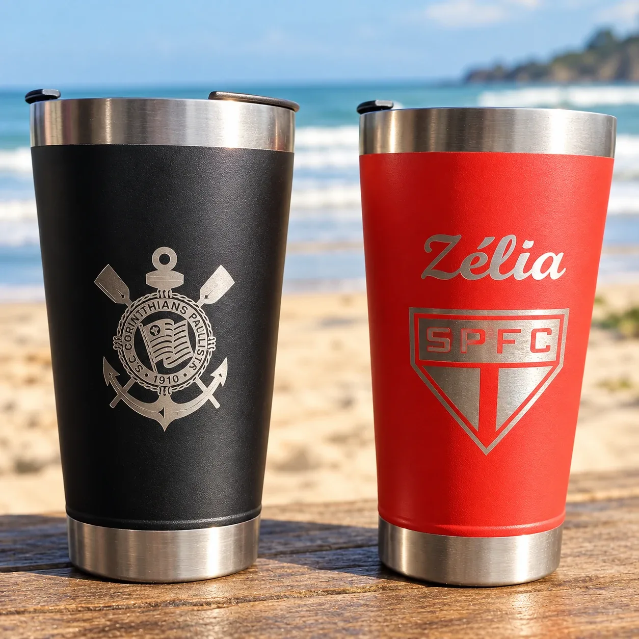 Copos térmicos personalizados com gravação